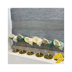Verre à vin coquillage inspiré de l'océan pour la décoration de bar à domicile, table de repas côtière, rassemblements estivaux, vente au détail et cadeaux - Product Image 2