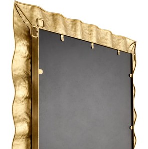 Hammered Gold <b>Frame</b> Wall <b>Mirror</b> – Modern Rectangular Decorative <b>Mirror</b> for Living Room, Bedroom & Luxury Home Decor - Product Image 3