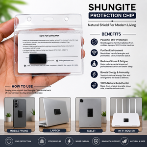 Autocollants de protection en shungite naturelle originale pour ordinateur portable, protection contre les radiations EMF, pierre de guérison énergétique avec certification CE - Product Image 2
