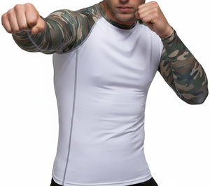 <b>Men's</b> Sports <b>Compression</b> <b>Shirt</b> Rash Guard OEM Manufacturer Quick Dry Rash Guard Private Label Service - Product Image 4