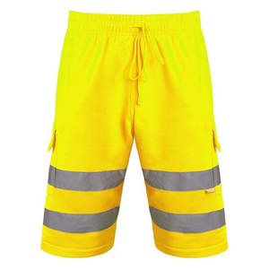 กางเกงขาสั้นช่างก่อสร้างแบบสะท้อนแสงสำหรับผู้ชาย Hi Vis พร้อมเชือกผูกเอว หลายกระเป๋า ผ้าทึบ ทนทาน แห้งเร็ว เหมาะสำหรับงานทั่วไป - Product Image 4