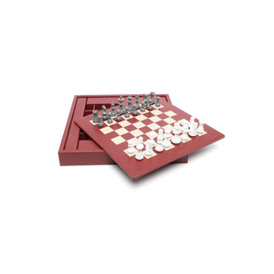 <b>Wooden</b> <b>Chess</b> <b>Set</b> With Green Leather Pasting Storage Box Handcrafted Strategy Game Pieces Modern Tabletop For Family Enjoyement - Product Image 3