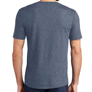 เสื้อยืดผู้ชายแบบ OEM District Style Triblend สีเฮเธอร์ล้วน เนื้อผ้านุ่ม น้ำหนักเบา เหมาะสำหรับใส่ทุกวัน ขายส่ง - Product Image 2