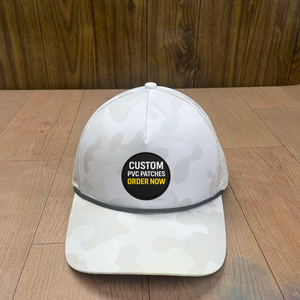 Gorra de Béisbol Impermeable de 5 Paneles del Fabricante, Gorra con Parche de Goma Personalizado, Gorra de Golf para Hombre con Orificio Cortado con Láser y Camuflaje - Product Image 1