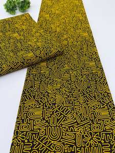 Tissu pagne africain authentique du Ghana en wax et Ankara 100 % coton pour vêtements de filles, artisanat, sacs et motifs batik - Product Image 5