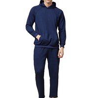 Ensemble de survêtement en molleton bouclette 100% coton avec sweat à capuche et pantalon coupe ample, impression en relief, logo personnalisé
