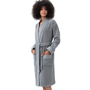 Peignoir Élégant et Confortable pour Femme en Polaire Douce, Idéal pour la Détente Quotidienne à la Maison, Qualité Supérieure, Printemps Été Automne, 100% Coton - Product Image 1