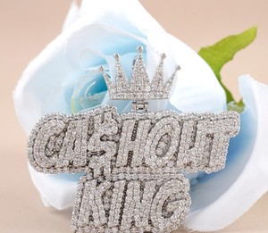 Colgante de Lujo con Nombre en 3D Personalizado, Diamante Cultivado en Laboratorio de 5.00 Quilates, Plata de Ley 925, Estilo Hip Hop, Certificado GRA, Regalo de Joyería - Product Image 1