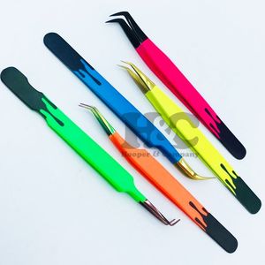 Pinzas de Precisión para Pestañas de Acero Inoxidable Hooper Company, Diseño Profesional Personalizado, Puntas Planas y Inclinadas de 10 mm, Color Negro, para Uso en Cejas - Product Image 4