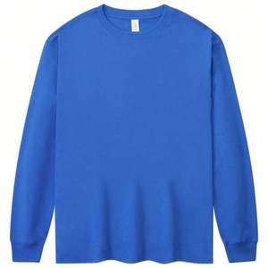 Sweat-shirt à col rond en gros, personnalisable avec logo, en jersey 100% coton tricoté, couleur unie, à manches longues, pour homme - Product Image 2