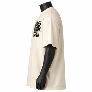 เสื้อยืดคอกลมแขนสั้นผ้าฝ้ายสำหรับผู้ชาย ลาย Money Never Sleeps สวมใส่สบาย ทรงปกติ ระบายอากาศได้ดี ดีไซน์ด้านหน้าแบบวอช - Product Image 3