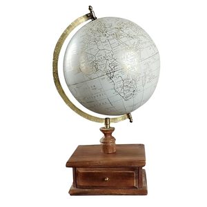 Globo Terráqueo Giratorio Unique Globe Exports con Base de Metal y Cajón para Decoración de Oficina y Mesa de Estudio - Product Image 3