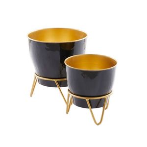 Maceta dorada con soporte de Color dorado - Product Image 4