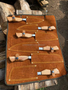 ชุดมีดทำครัวแบบมืออาชีพขายดีมีดเชฟเหล็กดามัสกัส5ชิ้นพร้อมที่จับไม้สั่งซื้อขั้นต่ำ10ชิ้น - Product Image 6