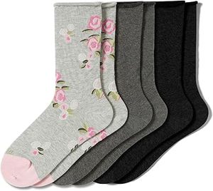 Antislip-Women's Striped Customized Bottom Logo Cuff Body Casual Knitted Breathable Eco-Friendly <b>Socks</b> - Product Image 3