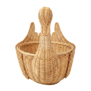Fantástica Cesta de Mimbre con Forma de Cisne para Guardar Juguetes en la Habitación de los Niños, Cesta Decorativa de Mimbre con Forma de Animal para el Dormitorio - Product Image 3