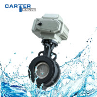 Válvula de Mariposa Eléctrica de Acero al Carbono WCB, Tipo Wafer con Brida RF, Actuador Eléctrico, Triple Excéntrico, Sello Duro, para Vapor y Agua, DIN, OEM, ODM