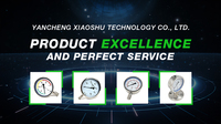 Manomètre XIAOSHU haute précision 0-6 bars en acier inoxydable, rempli de liquide (eau ou huile), pour jauge de pression, certifié CE, OEM/ODM