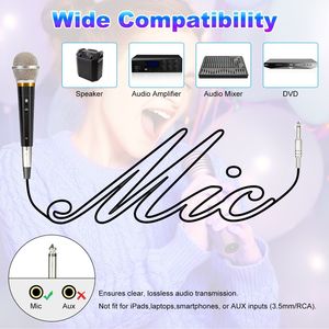 Microfono XLR Professionale per Studio e Performance dal Vivo, Cavo Staccabile da 4 Metri, Dinamico con Interruttore On/Off per Karaoke - Product Image 6