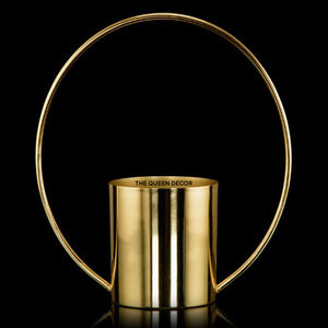 Macetero Decorativo de Metal Redondo para Colgar en la Pared, Acabado Dorado Antiguo, de Acero Inoxidable, Excelente Calidad, Gran Venta - Product Image 6