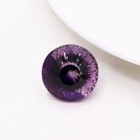 Achat en gros de pierres précieuses naturelles, améthyste violette ronde taille brillant, 22x22mm, 50 carats, facettées, pierres précieuses en vrac, Memoria Jewels