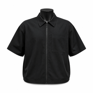 Camisa Casual Personalizada para Hombre, 100% Algodón Orgánico, Manga Corta, Cierre Completo, Ecológica, Transpirable, Fabricante de Marca Privada OEM - Product Image 1