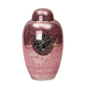 Urnes funéraires pour adultes en laiton de haute qualité avec finition métallique dorée et noire pour cendres humaines - Product Image 6