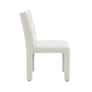 Set di 2 Sedie Laterali Hettie in Bouclé Beige per Arredamento Soggiorno - Product Image 6