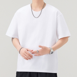 Camiseta Extra Grande para Hombre, Algodón Suave, Estilo Casual Urbano, Corte Holgado, Ropa de Verano, Tejido Transpirable, Atuendo Diario, Diseño Moderno y Simple - Product Image 2