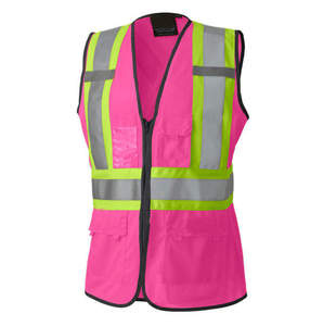 Chaleco de Seguridad de Alta Visibilidad, Resistente, de Buena Calidad, 100% Poliéster, para Trabajos en Carreteras y Construcción - Product Image 6