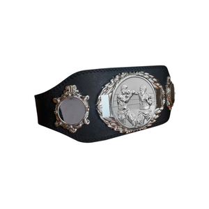 Cinturón de Campeonato de Boxeo Plateado con Diseño de Luchador y Detalles de Laurel, Cinturón de Título Personalizable, Edición Premium de Colección - Product Image 5