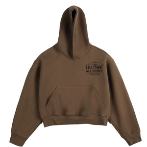 Cotton Pullover <b>Cropped</b> Hoodie <b>Men</b> Solid Color Oversized Fit Long Sleeve Street Casual Fashion Hoodie <b>Top</b> - Product Image 1