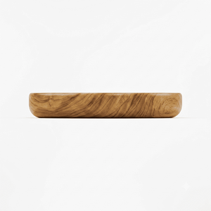 Plateau à fruits en teck dynamique, bois naturel, matériau durable, sans peinture ni vernis, halal, personnalisable pour la cuisine - Product Image 6