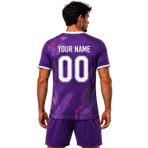 Custom Men's Soccer Jersey Set for Geometric Print Heat-Transfer Printed Moisture Wicking <b>Athletic</b> Fit Short Sleeve 100% - Product Image 2