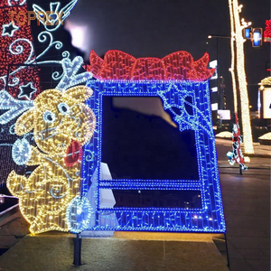 Ngoài trời kỳ nghỉ ánh sáng Motif cảnh quan Led trang trí IP65 ánh sáng lên Acrylic 3D khung ảnh với màu trắng ấm phát ra giáng sinh - Product Image 5