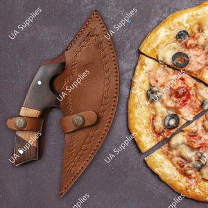 Cuchillo Cortador de Pizza Ulu de Acero de Damasco con Mango Personalizado, para Exteriores, Personalizable, OEM/OBM, Venta al por Mayor, Alta Calidad - Product Image 6