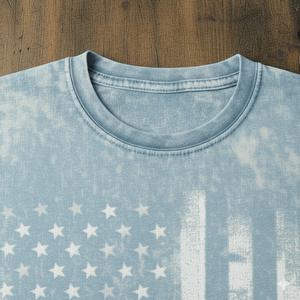 Camiseta para adultos con diseño de lobo, estilo encantador, camiseta oversize gris y azul para hombre - Product Image 3