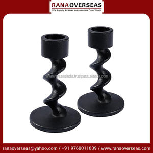 Sprial Black <b>Taper</b> <b>Candle</b> Stand Matte Iron Candlestick Holders Great for Home Decoration Wedding Anniversary And Party - Product Image 3
