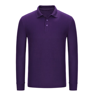 High Quality Custom Logo Men t <b>Shirt</b> Polo High Quality <b>Plain</b> Knit Unisex Rugby Long Sleeve Polo <b>Shirt</b> Men - Product Image 4