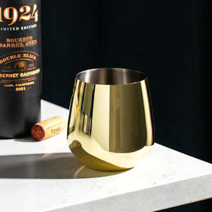 Verre à vin sans pied en cuivre, tasse à cocktail en acier inoxydable en forme d'œuf, mug à jus en métal, vaisselle de bar rose doré pour mariage - Product Image 2