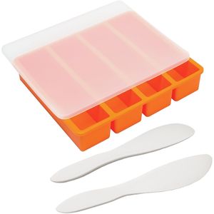 Stampi in Silicone per Burro con Coperchio Antiaderente e 2 Spatole, Facile Rilascio, Versatili, Mantengono la Freschezza, Utensili per Pasticceria - Product Image 1