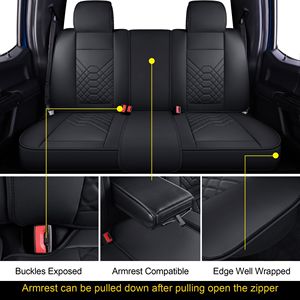 Funda de Asiento Completa de Cuero Sintético Impermeable GXT para Camioneta Dodge RAM 1500 2500 3500 2013-2021 - Product Image 3