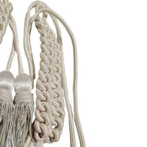 Aiguillette tactique personnalisée en fil de métal doré et argenté, avec deux pompons, pour bandoulière et cordon de collier - Product Image 4