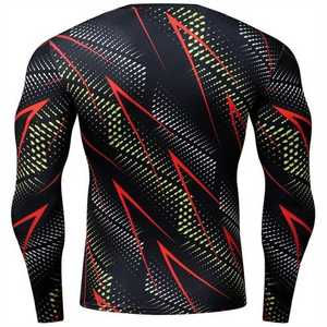 Camiseta de Compresión para Hombre de Secado Rápido con Estampado por Sublimación y Logotipo Personalizado, Camiseta de Compresión para Entrenamiento de MMA Fortleo - Product Image 2