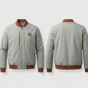 Veste classique pour homme, style bomber, fermeture éclair facile, matière douce, tenue simple et tendance, veste d'hiver pour la rue et l'usage quotidien - Product Image 4