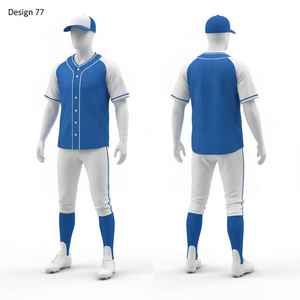 Men's Polyester Baseball Jersey <b>Custom</b> Logo Unisex Breathable New Design Sportswear <b>Uniform</b> Sets - Product Image 1