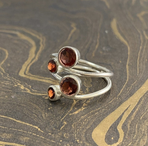 Venta al por mayor indio hecho a mano 925 anillo de plata esterlina rojo granate natural piedra preciosa diamante joyería fina bodas fiestas precio barato - Product Image 3