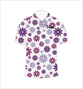 เสื้อโปโลพิมพ์ลายดอกไม้แบบกำหนดเอง แขนสั้น สวมใส่สบาย เหมาะสำหรับกอล์ฟ เทนนิส ชุดทีมฤดูร้อน - Product Image 2