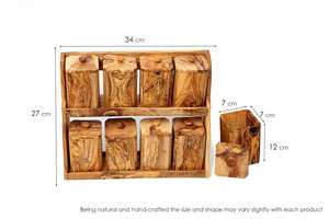 Meilleure boîte à épices indienne en bois personnalisée, décorative, avec compartiments amovibles, pour organiser les herbes et les assaisonnements, directement d'Inde - Product Image 3
