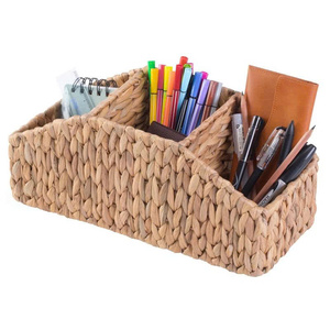 Handcrafted Natural Water Hyacinth Multifunctional Simple Design Utensil Organizer Biodegradable Kitchen Storage Basket - Product Image 1